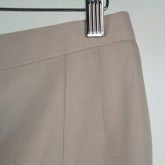 Giorgio Armani Taupe Wool Crepe Pencil Skirt - Picture 3 of 5